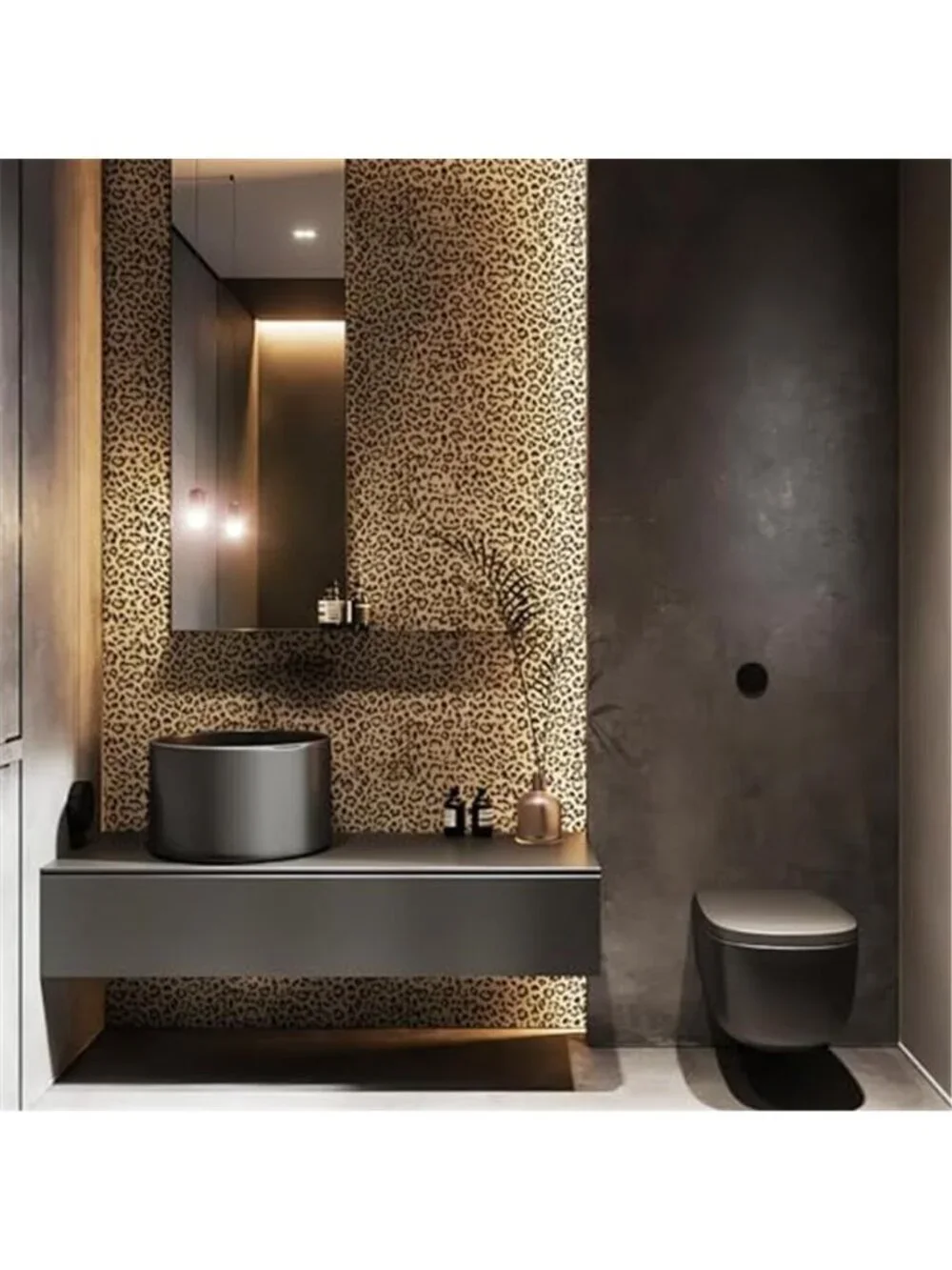 Leopard Print Peel Stick Wallpaper Removable Waterproof Cheetah Yellow Black